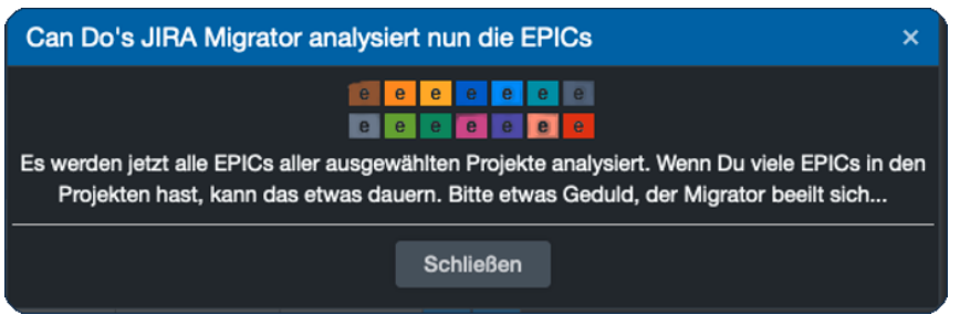 Die Epics der selektierten Projekte werden gelesen und analysiert