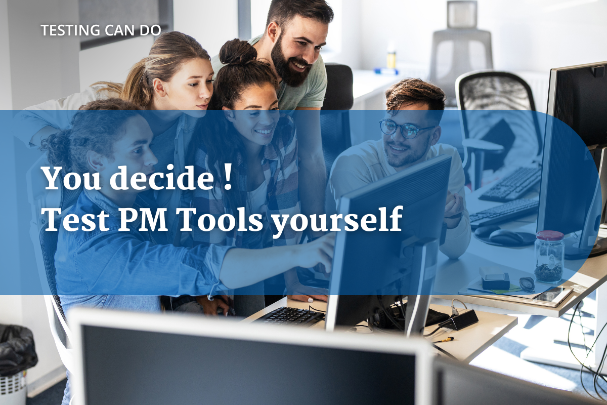 Blog post header PM tools comparison team