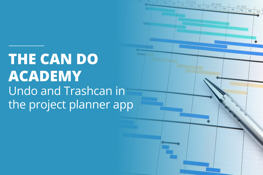 Undo and Trashcan in the Project Planner App